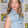 Shop Now SDCC 2026 Jessica Biel Blue Denim Vest