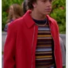 Shop Now TV Series Electric Bloom 2025 Nathaniel Buescher Red Wool Jacket