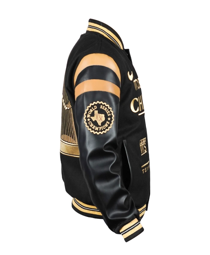 Shop Now Texas Rangers Champions Black Varsity Jacket