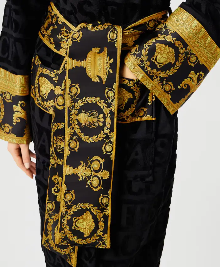 Shop Now Versace Black Robe On Sale
