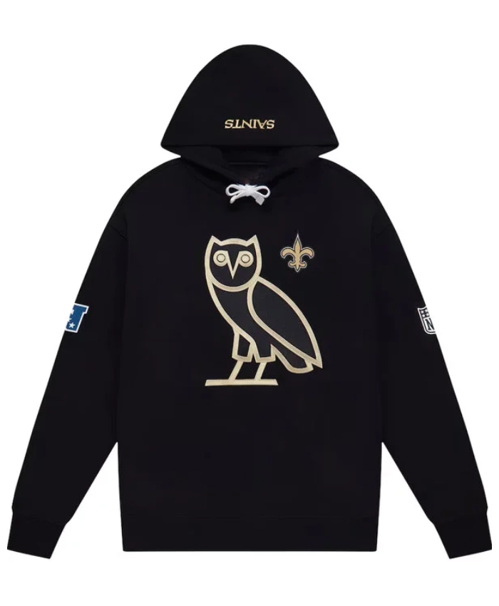 Shop Octobers Very Own NFL New Orleans Saints Black Owl Unisex Hoodie