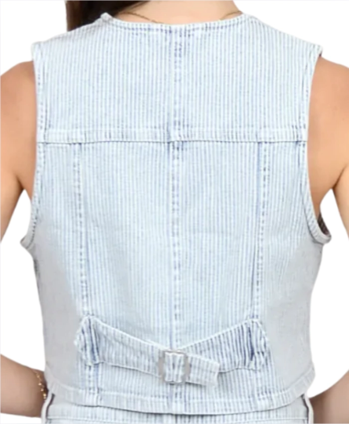 Shop Off Campus Ella Bright Denim Vest
