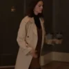 Shop Only Murders In The Building S5 Selena Gomez Pinstripe Coat
