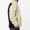 Shop Stussy 8 Ball Off White And Green Sherpa Jacket