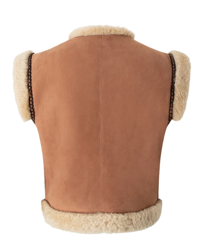 Shop TSITP S03 Corinna Brown Shearling Vest