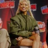 Shop Tati Gabrielle Mortal Kombat 2 Green Bomber Jacket