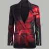 Shop The Morning Show 2025 Sara Bareilles Black And Red Floral Suit