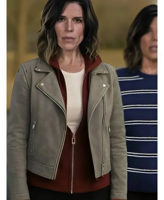 Sidney Prescott Film Scream 07 Neve Campbell Leather Biker Jacket