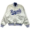 Silver Kansas City Royals Satin Jacket