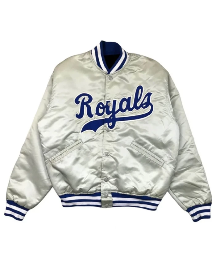 Silver Kansas City Royals Satin Jacket
