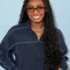 Simone Biles Milano Cortina 2026 Winter Olympics Navy Bomber Track Jacket