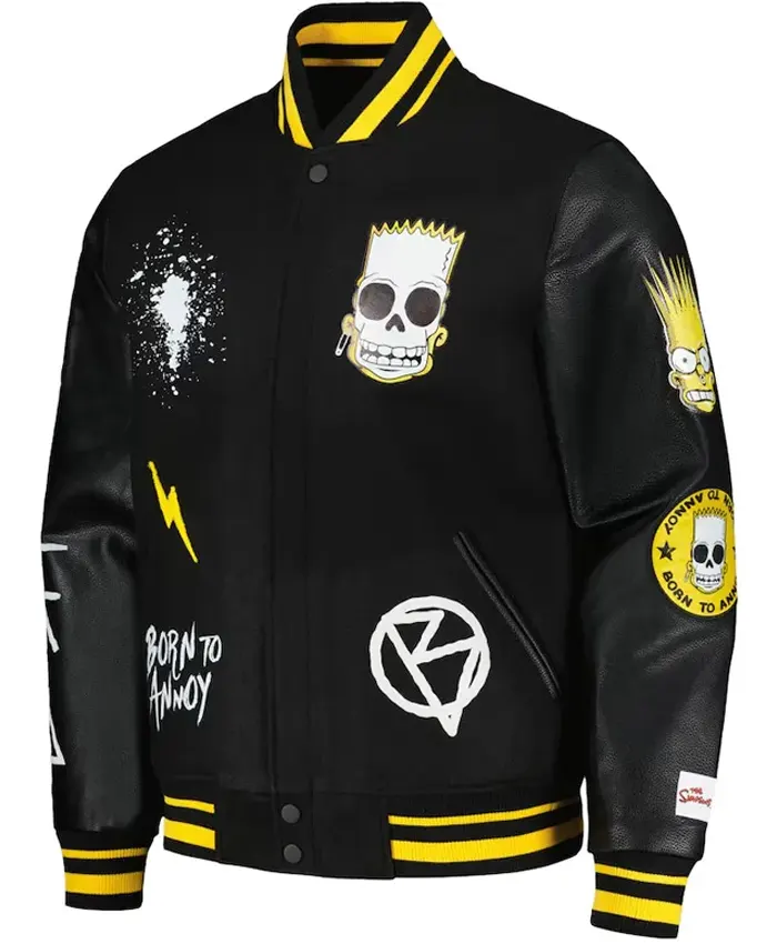 Simpsons Born To Annoy Varsity Jacket