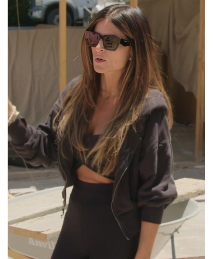 Sin City Rehab Season 01 Alison Victoria Zip Up Black Cropped Hoodie