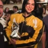 Singer Dua Lipa Buenos Aires Dragon Yellow And Black Leather Jacket