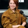 SiriusXMs Town Hall Emma Stone Brown Cropped Jacket