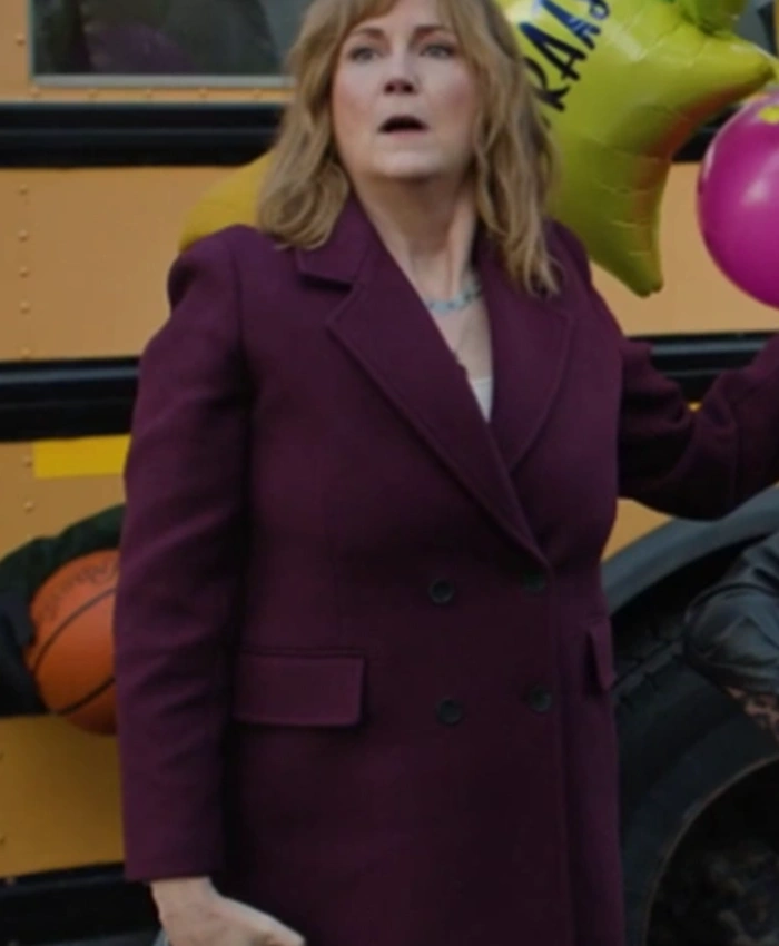 Small Achievable Goals S01 Jennifer Whalen Burgundy Wool Coat