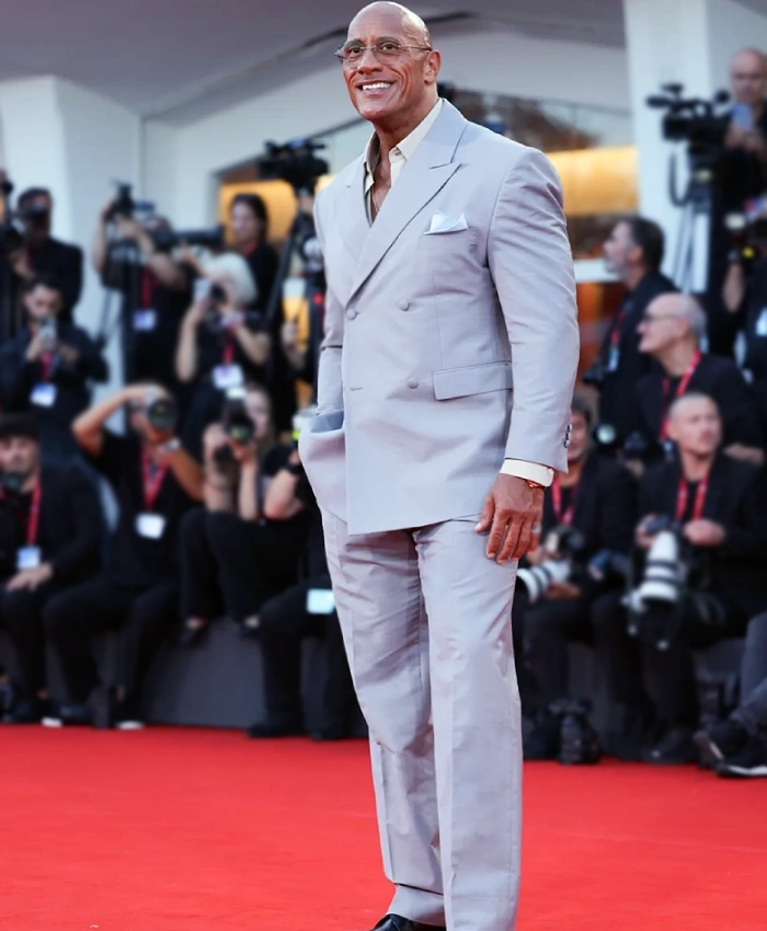 Smashing Machine 2025 Premiere The Rock Suit