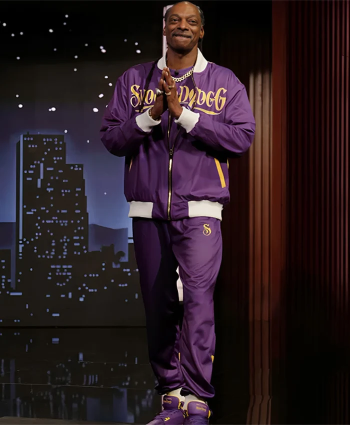 Snoop Dogg Jimmy Kimmel Live Purple Tracksuit