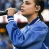 Sofia Carson Dodgers Blue Jacket