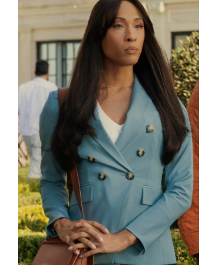 Sofia Salinas Loot S03 Michaela Jae Rodriguez Double Breasted Blue Blazer