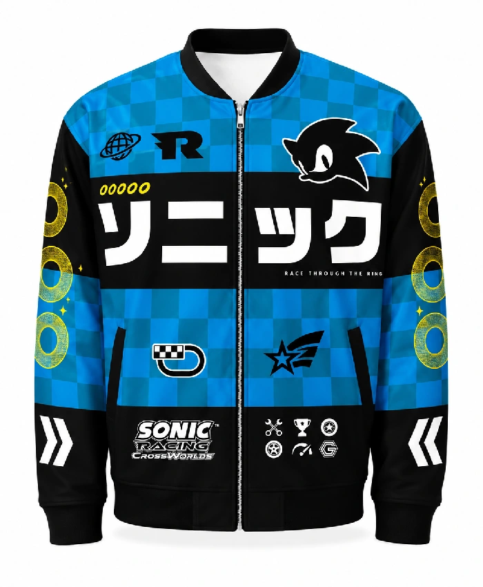 Sonic The Hedgehog Blue Bomber Jacket For Sale