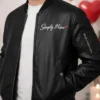 Soulmate Valentine Day Black Leather Jacket