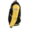 Southern University Full Snap Black And Gold Varsity WoolLeather Jacket