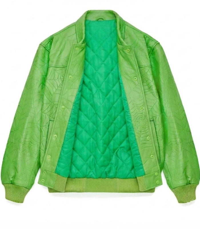 Sp5der Debossed Web Full Snap Jacket