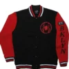 Spiderman Black And Red Varsity Jacket