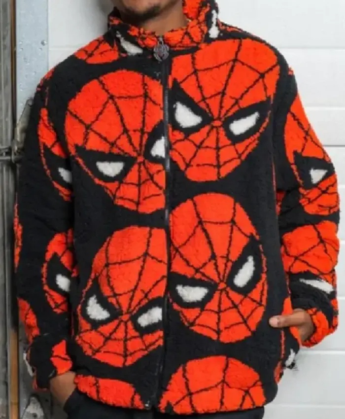 Alternative view of Spiderman Sherpa Jacket