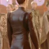 Spock Star Trek Strange New Worlds Black Leather Coat Back