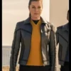 Star Trek Strange New Worlds Black Leather Jacket