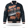 Starter Chicago Bears Pass Rush Full Snap Navy Varsity Jacket For Men And Women