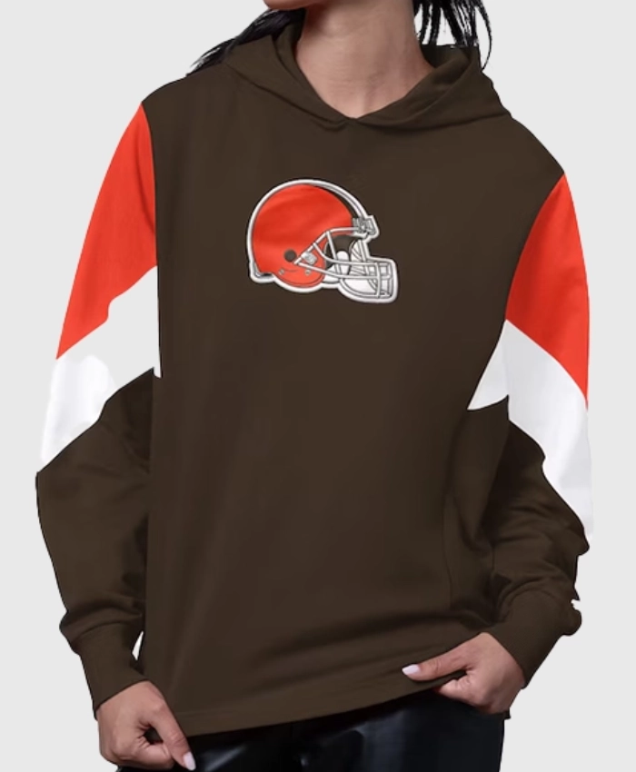 Starter Cleveland Browns Brown Scrimmage Hoodie For Womens