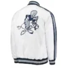 Starter White Dallas Cowboys Throwback D LINE Full Snap Jacket