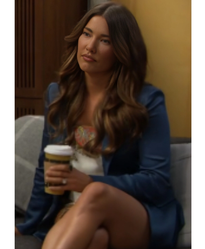 Steffy Forrester Bold And The Beautiful 2025 Jacqueline MacInnes Wood Blue Blazer