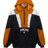 Stegaro Black And Orange Half Zip Up Jacket
