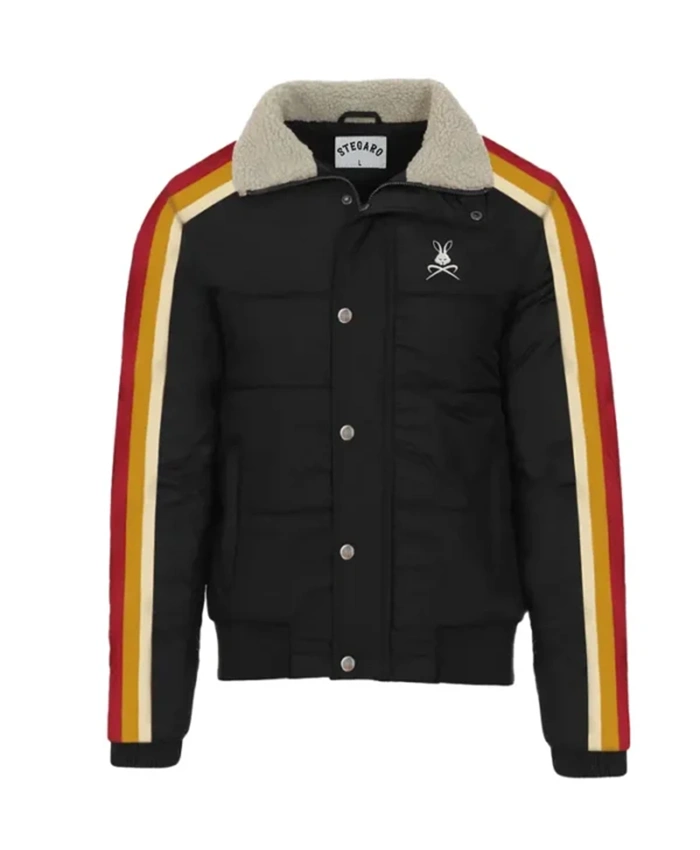 Stegaro Black Puffer Jacket