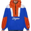 Stegaro Blue And Orange Half Zip Up Jacket