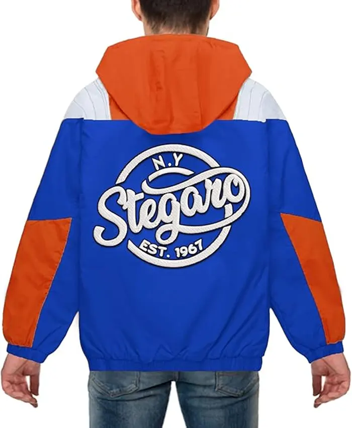 Stegaro Blue And Orange Zip Up Jacket