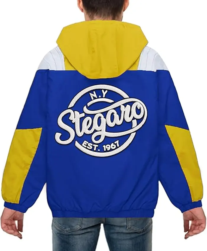 Stegaro Blue And Yellow Zip Jacket