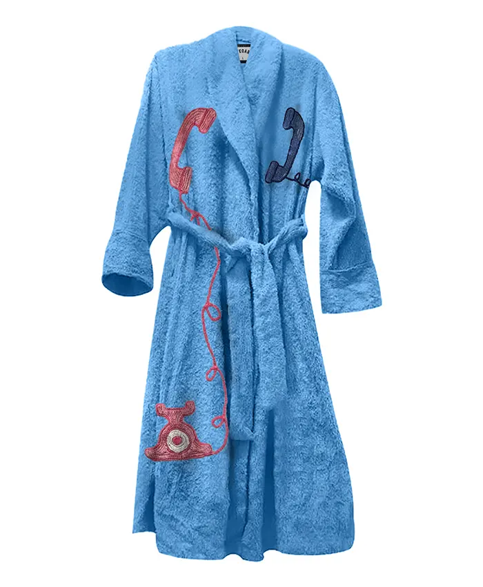 Stegaro Blue Telephone Bath Robe