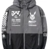 Stegaro Cybernatic Grey And Black Hooded Jacket