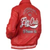 Stegaro Fizz Club Bomber Red Leather Jacket For Sale