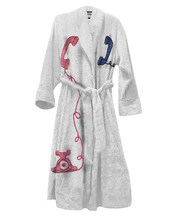 Stegaro White Telephone Bath Robe