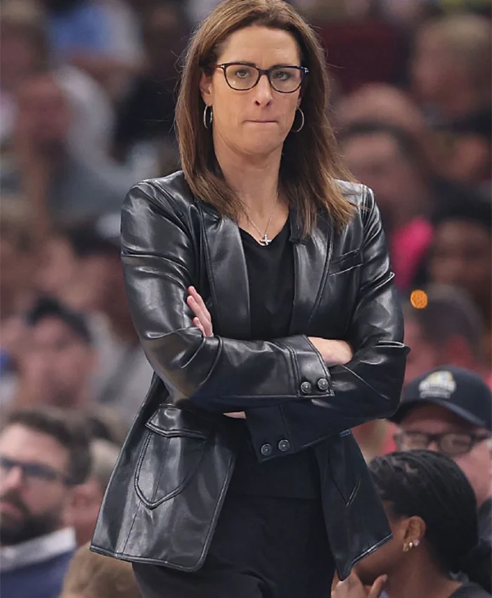 Stephanie White Indiana Fever Leather Blazer