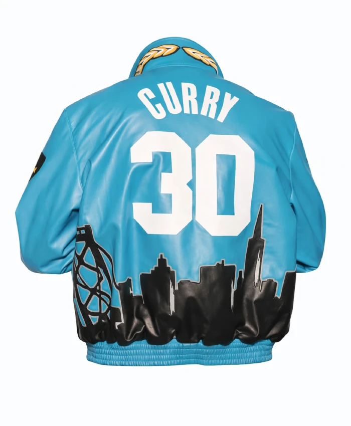 Stephen Curry Jeff Hamilton Blue Jacket