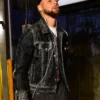 Stephen Curry Warriors VS Lakers Black Denim Jacket
