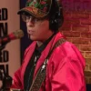 Stephen Wilson Jr The Howard Stern Show Gold SUPPLY GOLF TEAM Red Satin Bomber Jacket