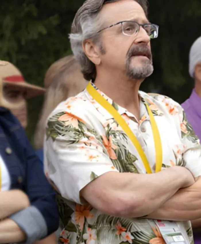 Stick S01 Marc Maron White Floral Shirt